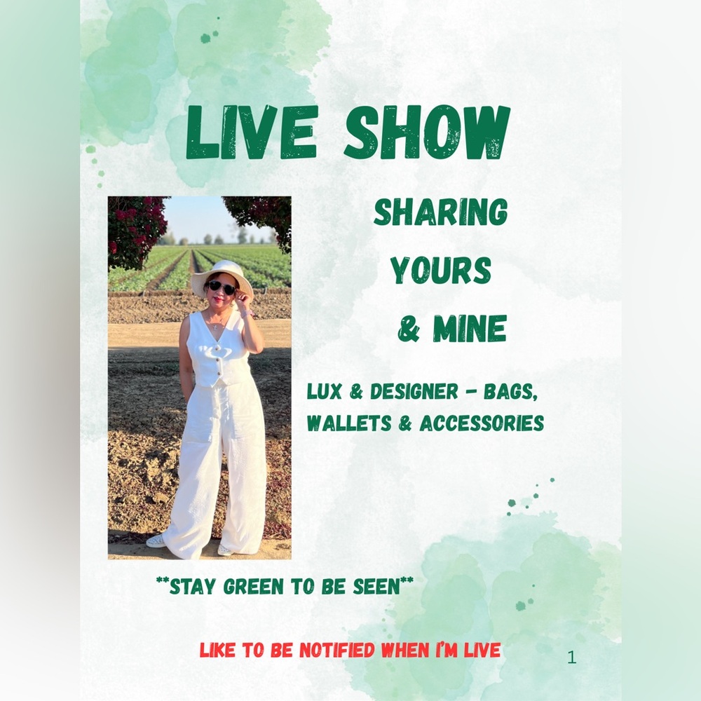 LIKE AND SHARE MY LIVE SHOW FLYER TO BE NOTIFIED WHEN I GO LIVE!!! 🥰🥰🥰